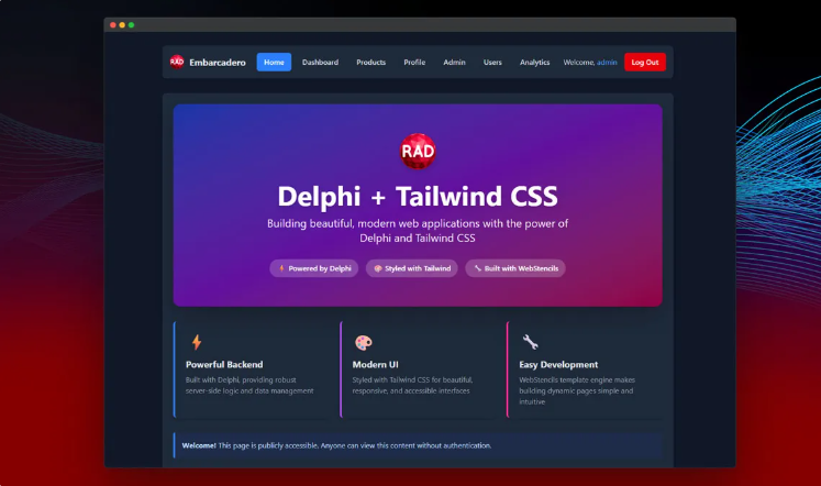 Tailwind CSS 与 RAD Studio：无需Node.js的简易集成方案
